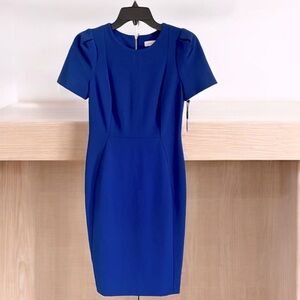Calvin Klein Cobalt Blue Tailored Dress. Size 4. BNWT.